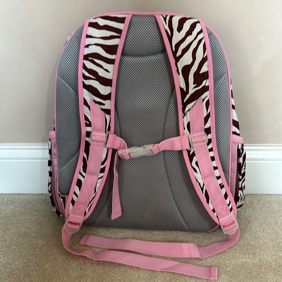 Pottery Barn Kids Mackenzie Zebra Print Large Backpack - Picture 2 of 7